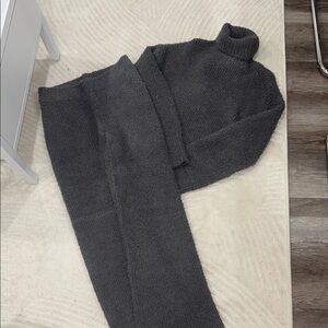 Aerie Charcoal Cozy Sherpa Set